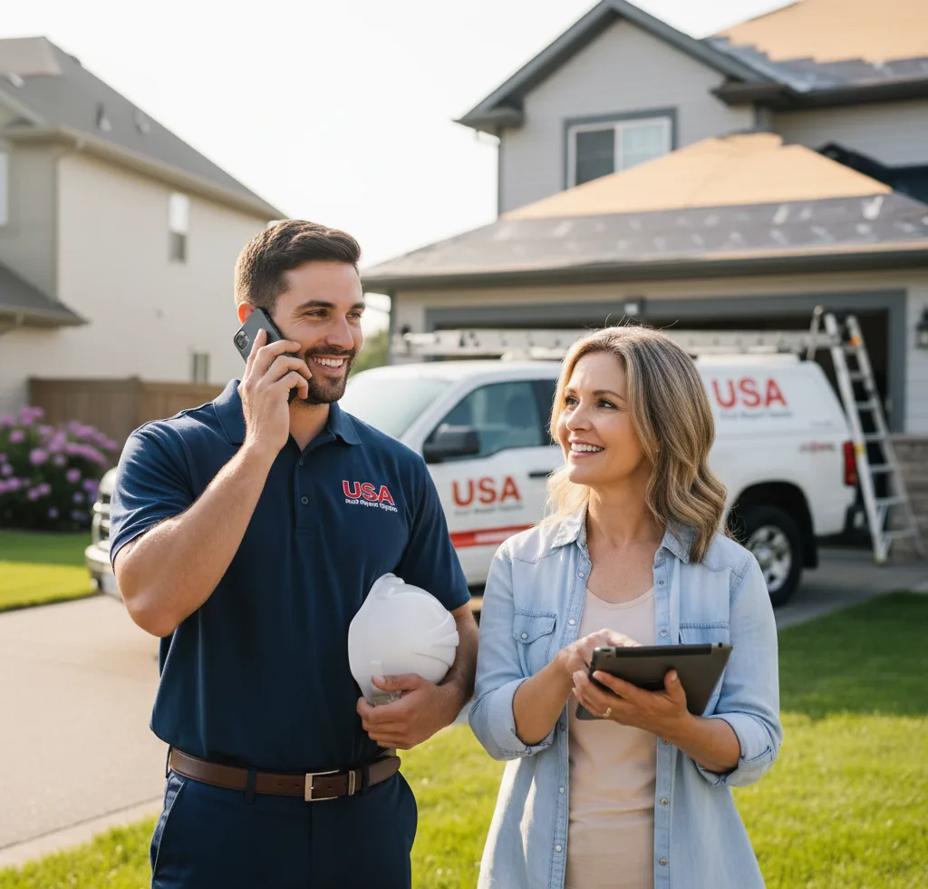 USA Roof Repair Experts customer support in Napoleon